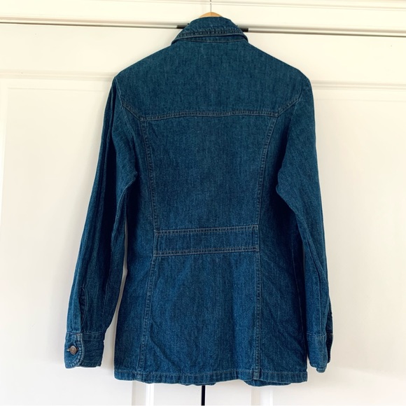 Levis Vintage Button Down Shirt 70s Collar Orange Tab USA Made Denim L/S Size M - Picture 4 of 11